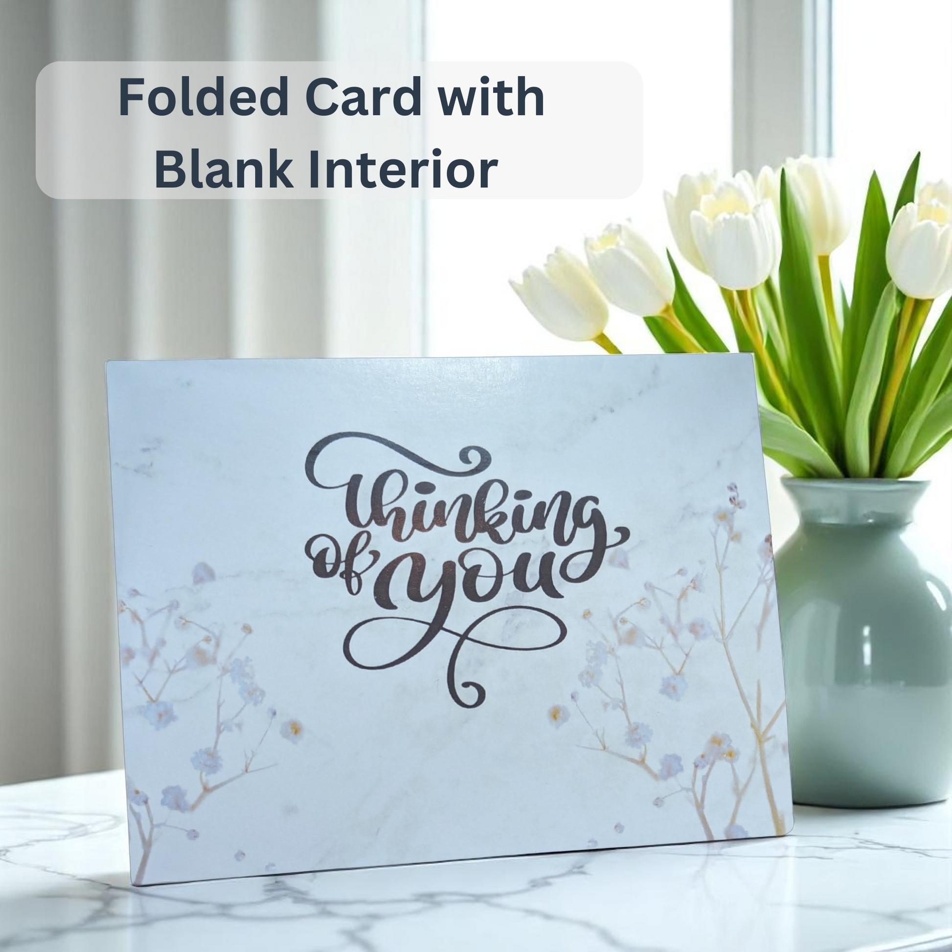 Personalizable ‘thinking of you' card in women's care package gift box – perfect for a get well gift
