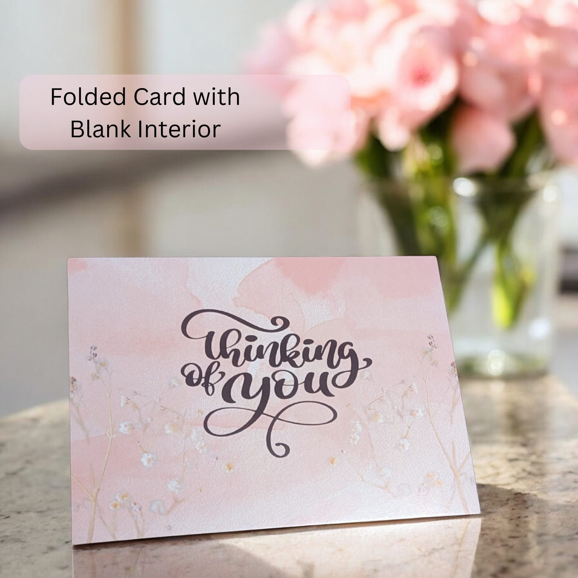 thinking of you card in women's care package gift box – perfect for a get well gift
