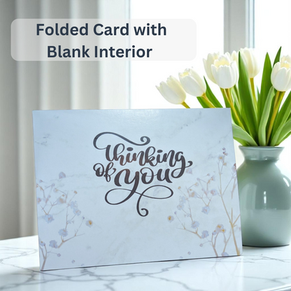 Personalizable ‘thinking of you' card in women's care package gift box – perfect for a get well gift