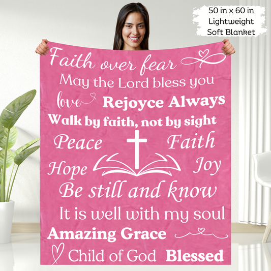 Christian Gifts for Women: Bible Verse Blanket, Journal, Metal Bookmark & Tumbler