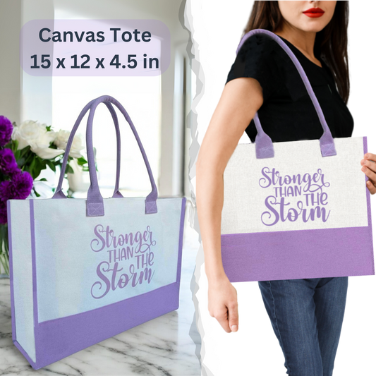 Get Well Gift Tote for Women (Purple Tote)