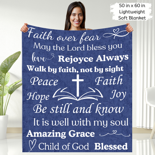 Christian Gifts for Women: Bible Verse Blanket, Journal, Metal Bookmark & Tumbler